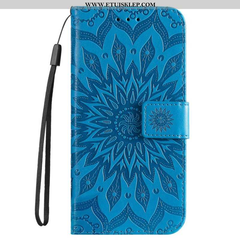 Etui Folio do iPhone 14 Pro Max Mandala Sun Ze Smyczą